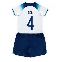 Anglicko Declan Rice #4 Domáci Detský futbalový dres MS 2022 Krátky Rukáv (+ trenírky)